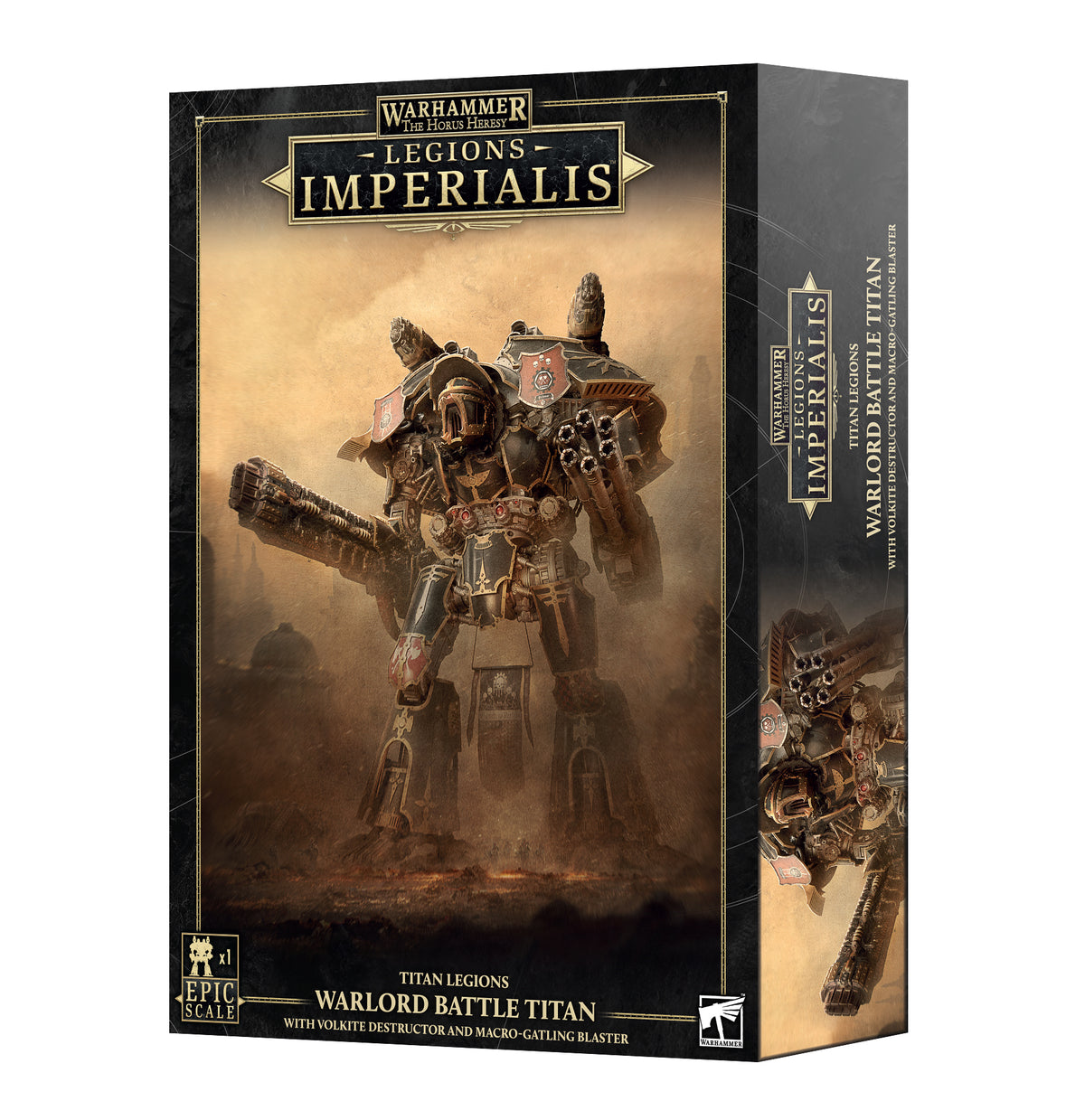 Legions Imperialis Warlord Battle Titan with Volkite Destructor & Macro-Gatling