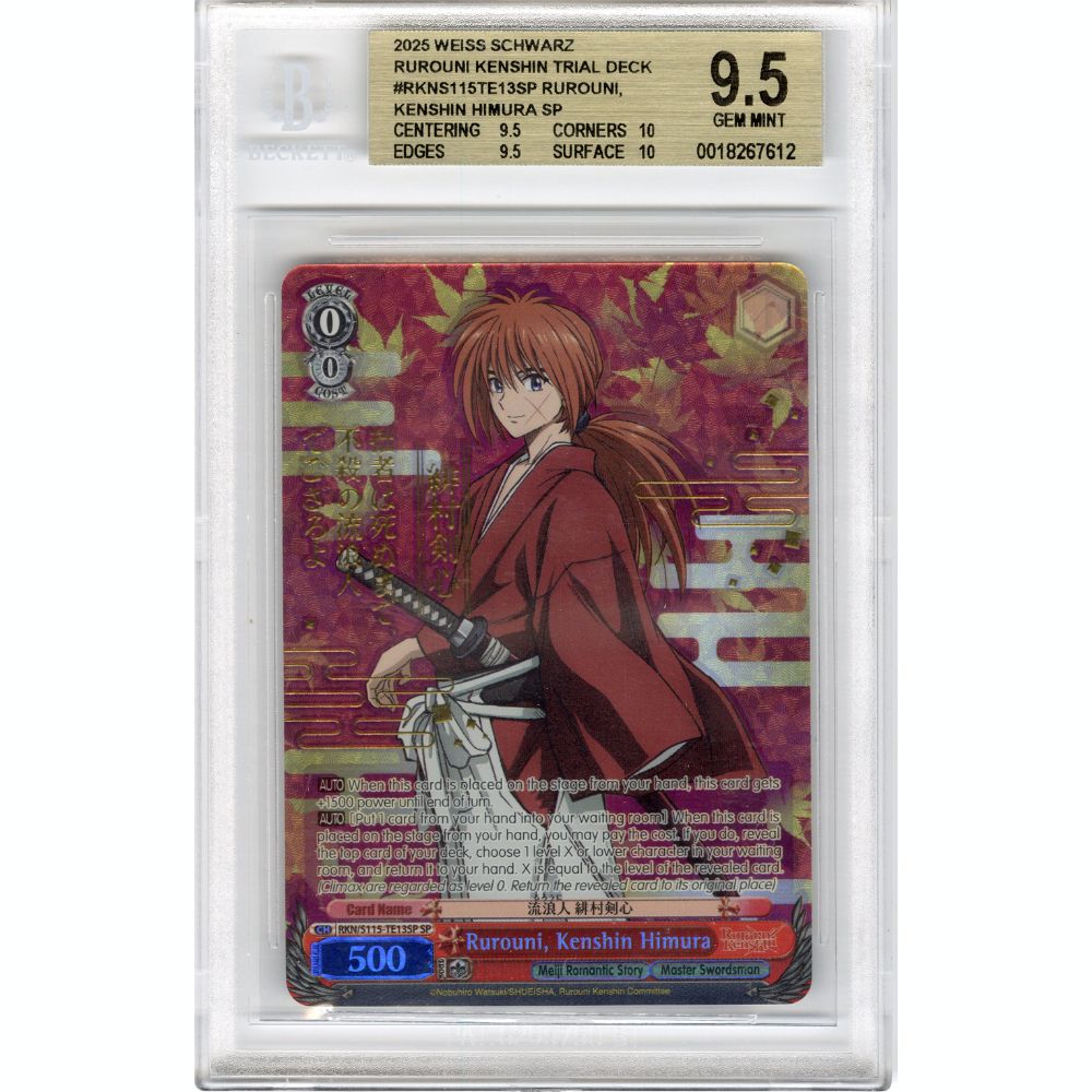 2025 WS RUROUNI KENSHIN TRIAL DECK, RUROUNI, KENSHIN HIMURA (SP), BGS 9.5Q+
