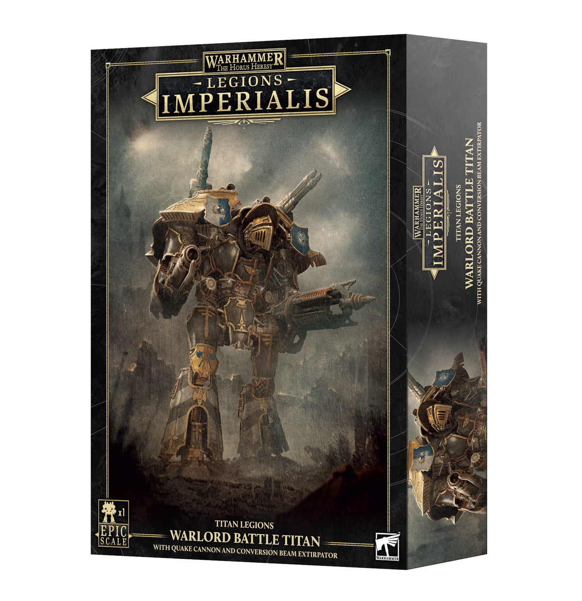 Legions Imperialis Warlord Battle Titan with Quake Cannon and Conversion Beam