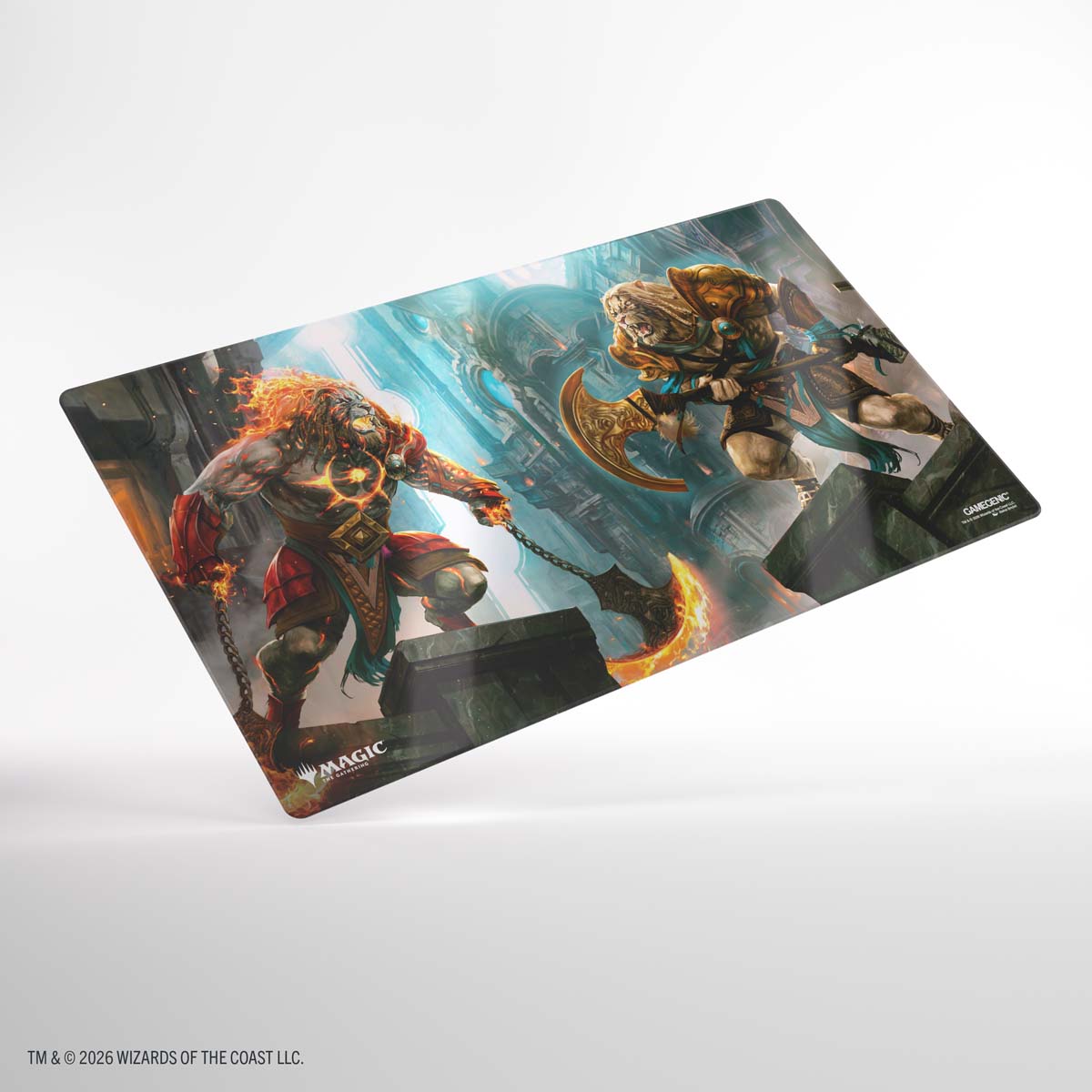 GameGenic Reality Fracture Shiny Playmat - Ajani Path of Vengeance/Ajani Counterattack Leader