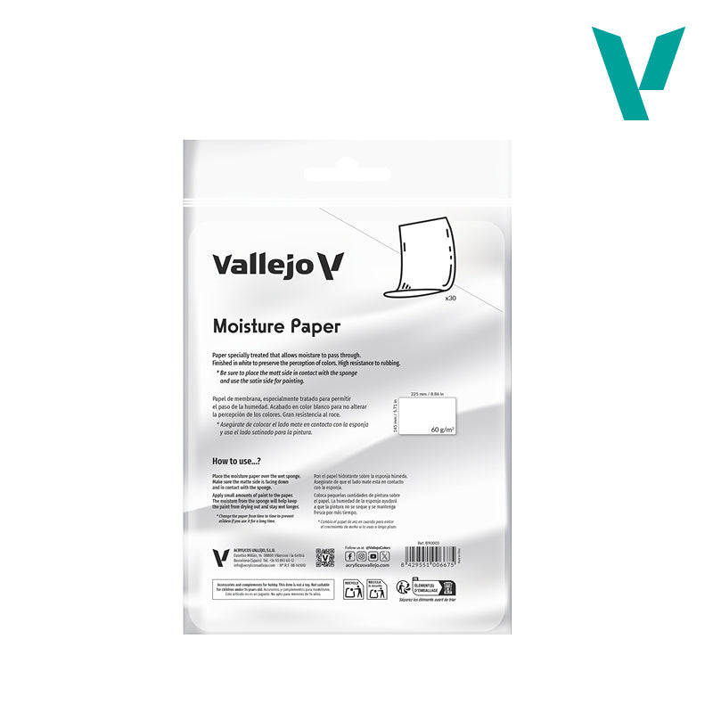 Vallejo Moisture Paper (30 Sheets)